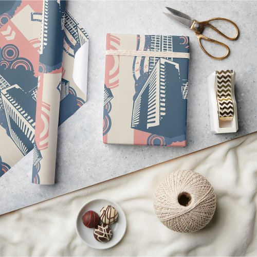 Abstract Urban Background Wrapping Paper