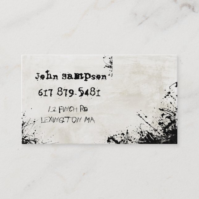 abstract urban graffiti business card (Front)