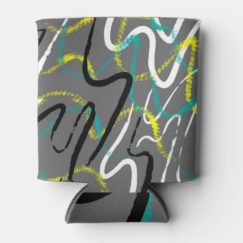 Abstract Urban Grunge Wave Lines Can Cooler
