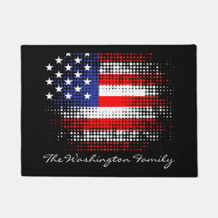 Abstract USA Flag   Patriotic Doormat