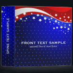 Abstract USA Flag Stars And Stripes 2 3 Ring Binder<br><div class="desc">Abstract American flag. Stars and stripes. Red white and blue patriotic avery binder design. Custom text on front and spine are optional. If you need any help customizing any of my designs,  contact ArtOnWear designer. Free text formatting with live help available by request.</div>