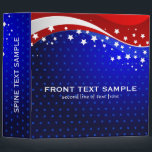 Abstract USA Flag Stars And Stripes 2 3 Ring Binder<br><div class="desc">Abstract American flag. Stars and stripes. Red white and blue patriotic avery binder design. Custom text on front and spine are optional. If you need any help customizing any of my designs,  contact ArtOnWear designer. Free text formatting with live help available by request.</div>