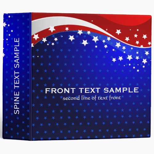 Abstract USA Flag Stars And Stripes 2 3 Ring Binder