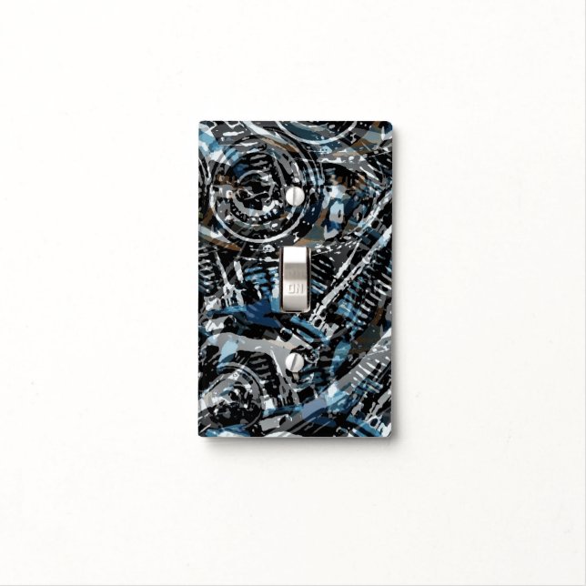 Abstract V-Twin Light Switch Cover (In Situ)