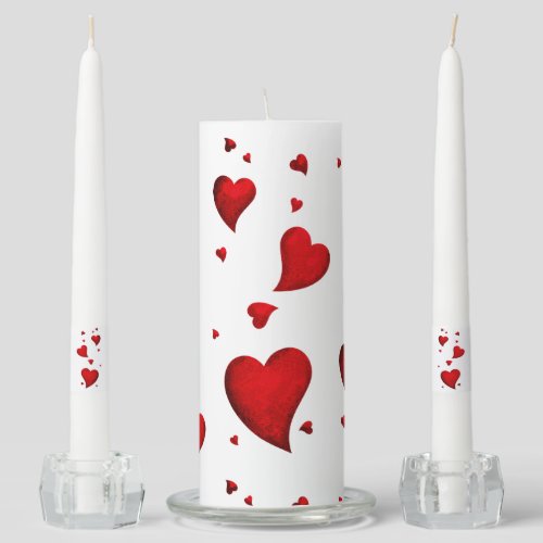 Abstract Valentine Romance Home Decor Unity Candle Set