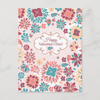 Abstract Valentine's Day Floral Card