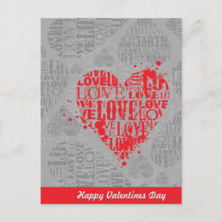 Abstract Valentine's Typography Card