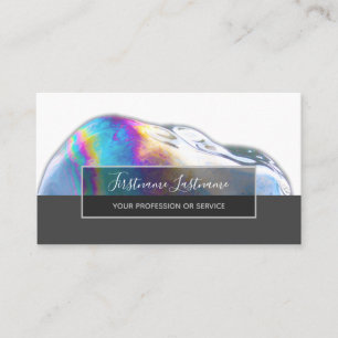 Abstract vanishing colorful bubbles rainbow colors business card
