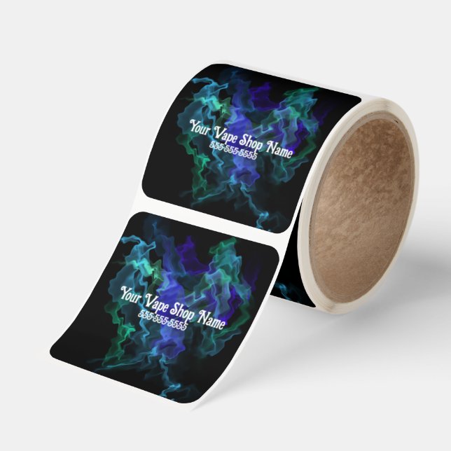 Abstract Vapor  Square Sticker (Roll)
