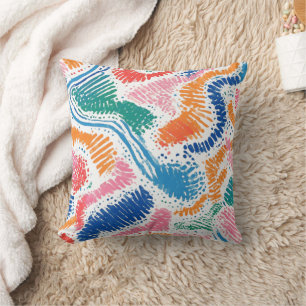 Abstract vector illustration featuring a variety throw pillow