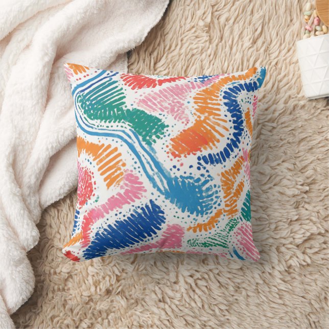 Abstract vector illustration featuring a variety throw pillow (Blanket)