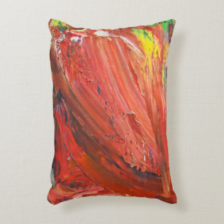 Abstract Vertical Gesture in Red Accent Pillow
