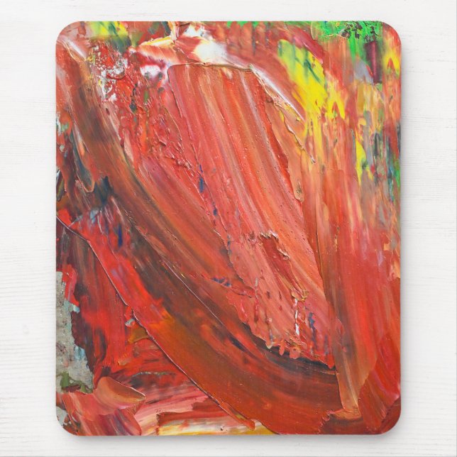 Abstract Vertical Gesture in Red Mouse Pad (Front)