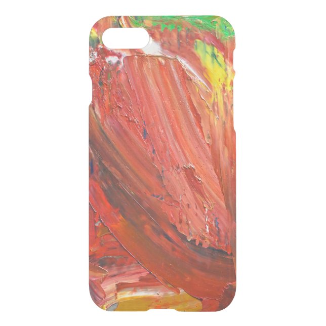 Abstract Vertical Gesture in Red Uncommon iPhone Case (Back)