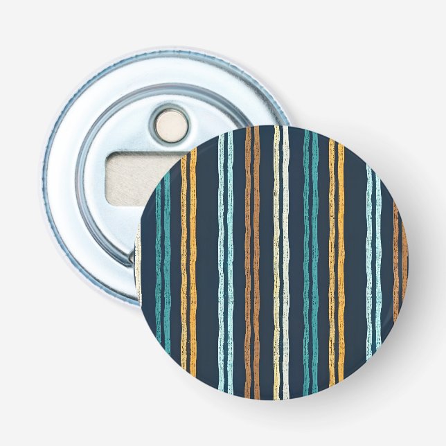 Abstract Vertical Lines pattern Bottle Opener (Front)
