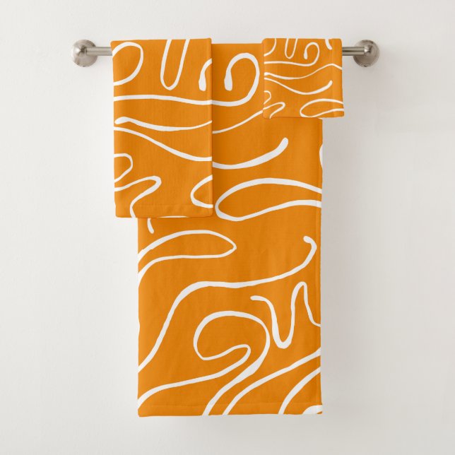 Abstract Vibes Pattern Bath Towel Set (Insitu)