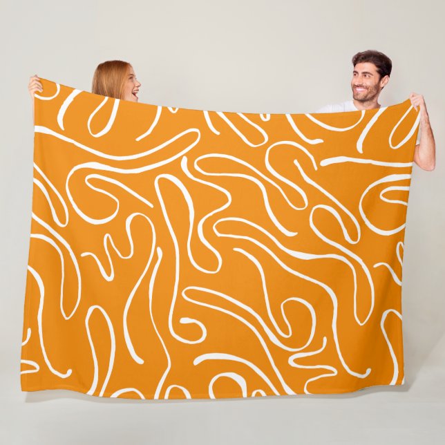 Abstract Vibes Pattern Fleece Blanket (In Situ)