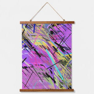Abstract Vibrant 80s Poster Hanging Tapestry