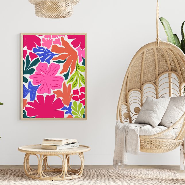 Abstract vibrant bright and bold Floral Wall art (Creator Uploaded)