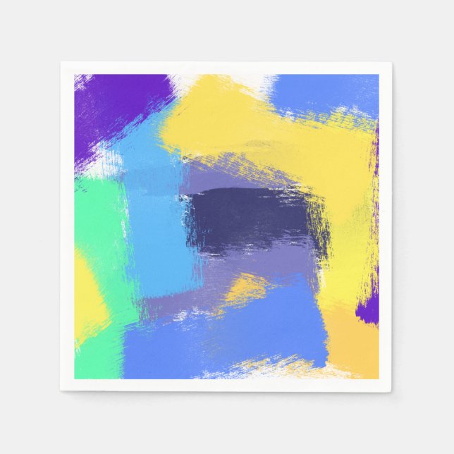 Abstract vibrant brush strokes napkins (Front)