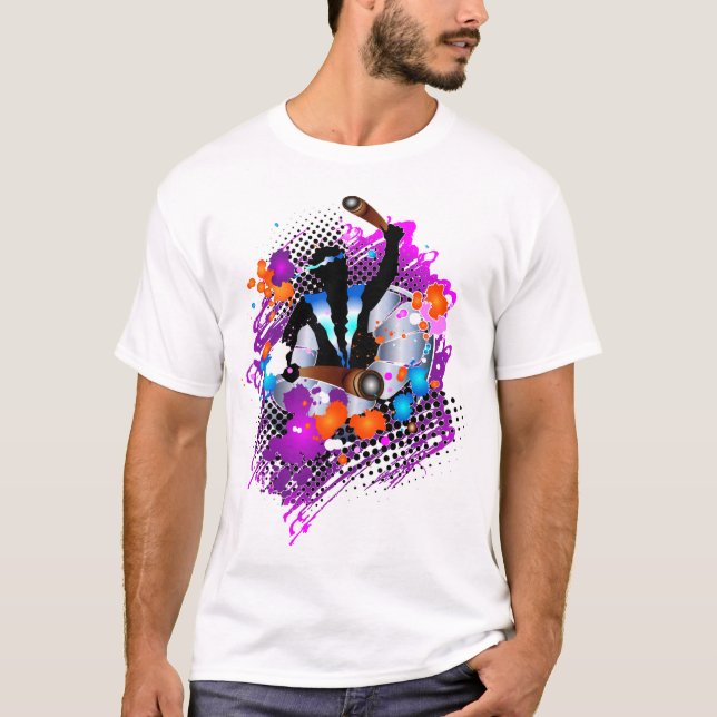Abstract Vibrant Carnival Panman T-Shirt (Front)
