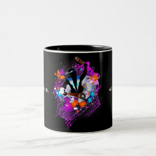 Abstract Vibrant Carnival Panman Two-Tone Coffee Mug