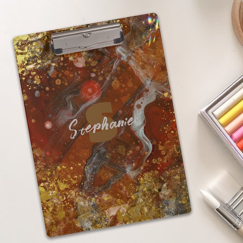 Abstract Vibrant Clipboard with a Touch of Sparkle
