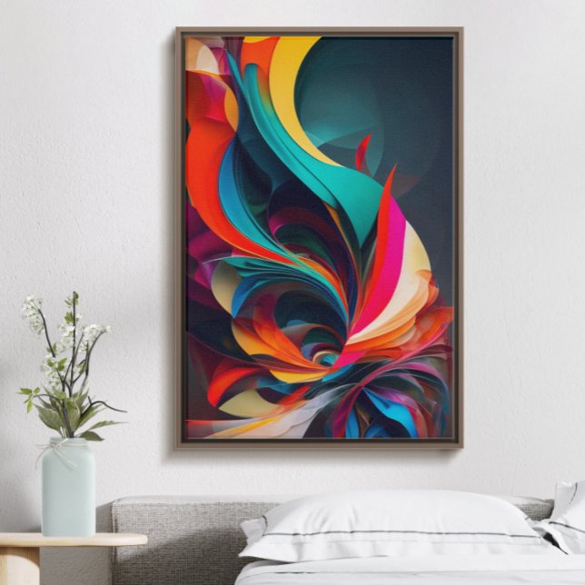 Abstract vibrant color mix, modern trendy stylish poster (Creator Uploaded)