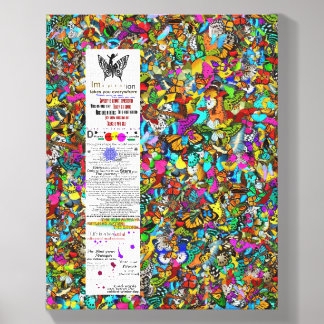 Abstract Vibrant Colorful Mosaic Painting Canvas Photo Tile