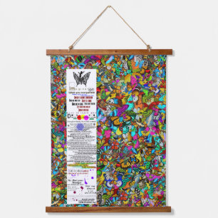 Abstract Vibrant Colorful Mosaic Painting Hanging Tapestry