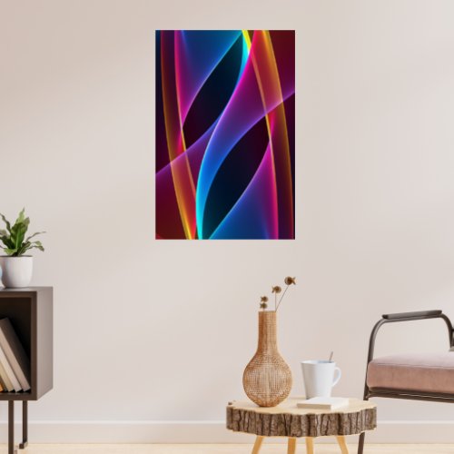Abstract Vibrant Colors Poster