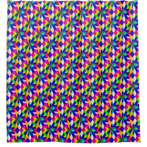Abstract vibrant joyful pattern shower curtain