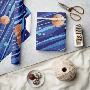 Abstract Vibrant Outer Space Wrapping Paper