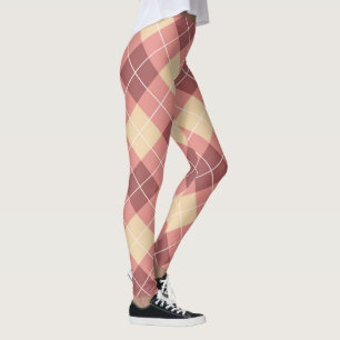 Abstract Vibrant Pattern check colourful  Leggings