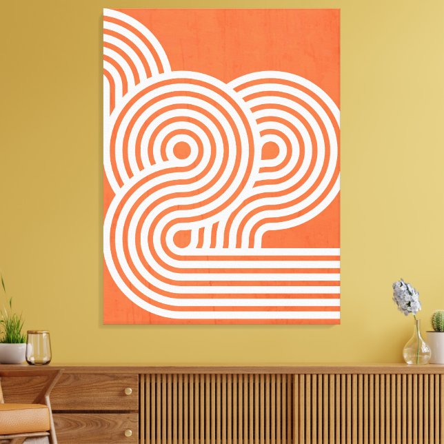 Abstract Vibrant Rhythms Canvas Print (Insitu(LivingRoom))