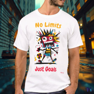 Abstract Vibrant Soccer Player T-Shirt