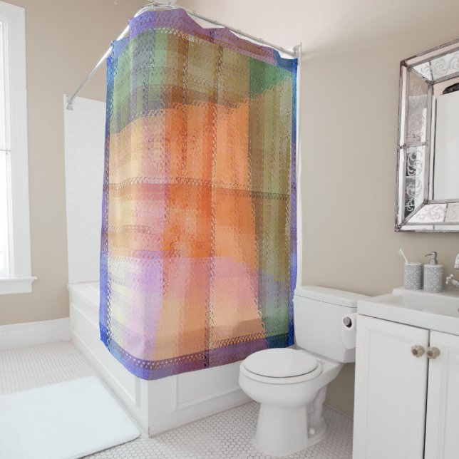 Abstract View Shower Curtain (In Situ)