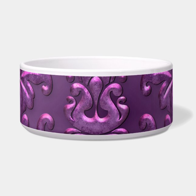 Abstract Vintage Aluminum Pattern Bowl (Front)