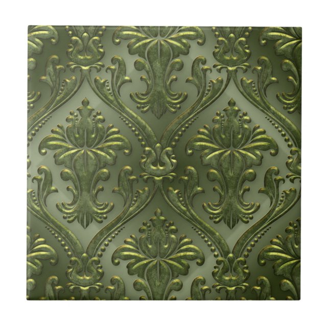 Abstract Vintage Aluminum Pattern Tile (Front)