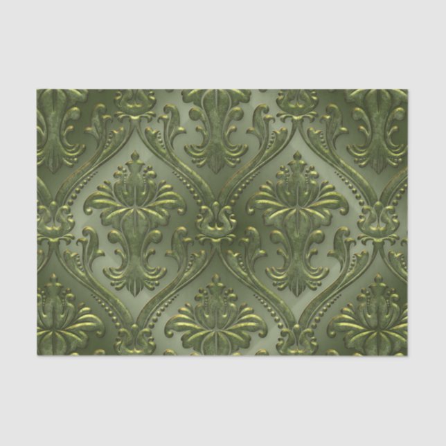Abstract Vintage Aluminum Pattern Tissue Paper (Front)