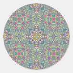 Abstract vintage background classic round sticker