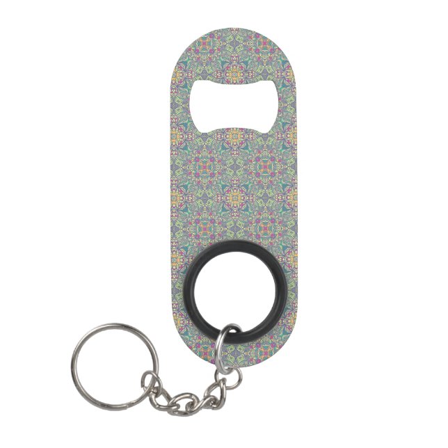 Abstract vintage background keychain bottle opener (Front)