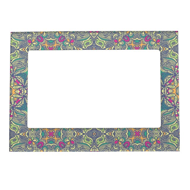 Abstract vintage background magnetic photo frame (Front)