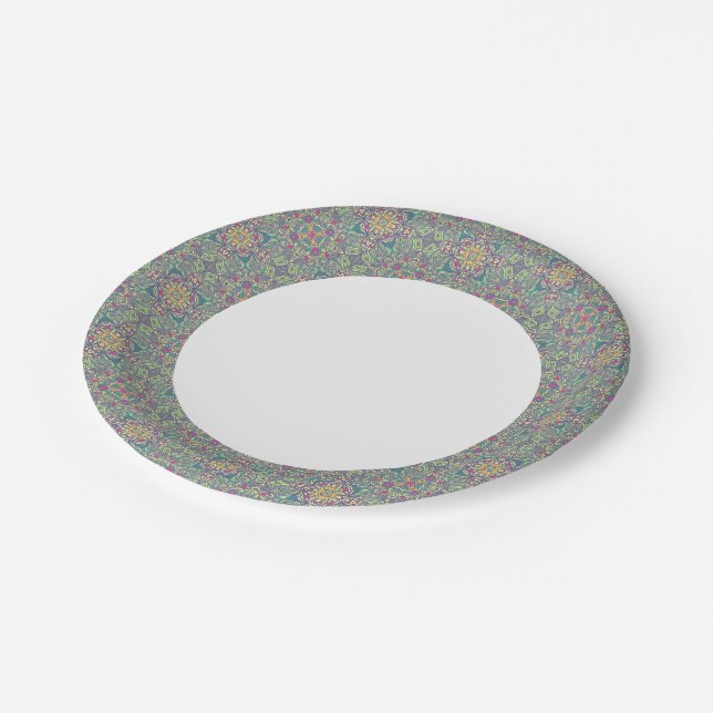 Abstract vintage background paper plates (Angled)