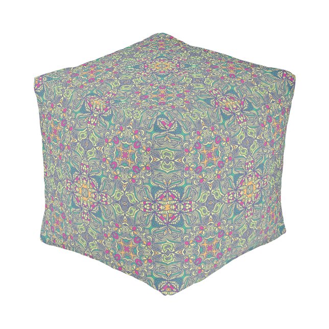 Abstract vintage background pouf (Angled Front)