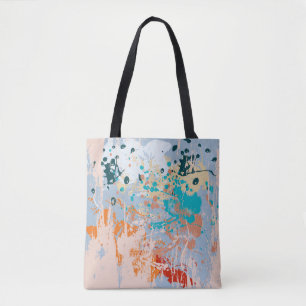 Abstract vintage background with multi-colored pai tote bag