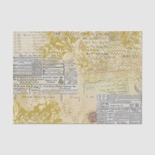 Abstract Vintage Collage Tissue Paper