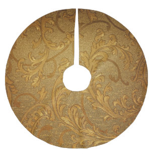 Abstract Vintage: Elegant Background. Brushed Polyester Tree Skirt