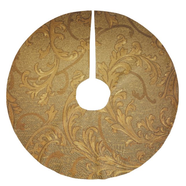 Abstract Vintage: Elegant Background. Brushed Polyester Tree Skirt (Front)