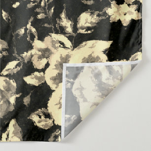 Abstract vintage floral sparkle glass texture tapestry